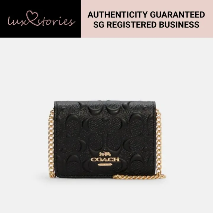 PRE-ORDER COACH Mini Wallet On A Chain In Signature Leather C7361 | Lazada  Singapore