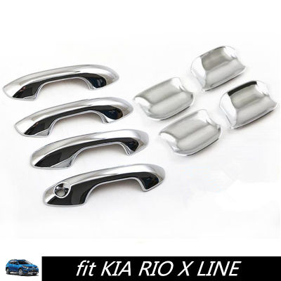 NEW RIO X LINE Car Handle Cover Trim ABS Chromium Handle Bowl Cover Protector for KIA RIO X LINE 2017-2019