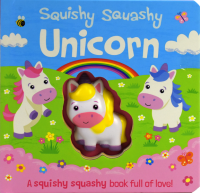 Squishy squishy Unicorn young childrens Enlightenment rhyme English story picture book childrens puzzle cardboard Unicorn Doll Book simulation animal soft and cute toy English original imported childrens book