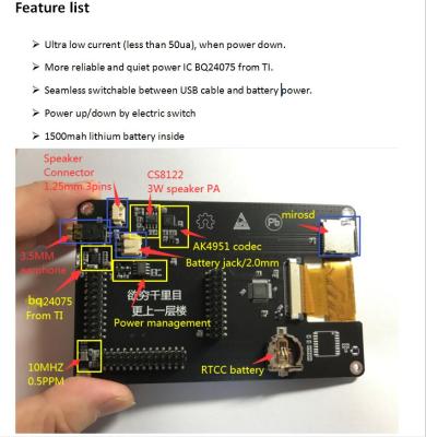 Portapack H2สำหรับ hackrf One SDR 0.5ppm TCXO 1500mAh แบตเตอรี่3.2 "Touch LCD