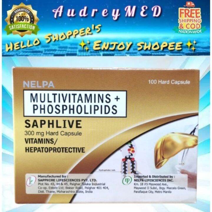 SAPHLIVE (Multivitamins Phospholipids) Hard Capsules Lazada PH