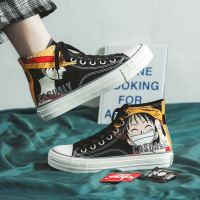 CODyx648 Ready Stock One Piece Japan Anime Couples Canvas Shoes Mens Womens Fashion Comics High tops Sneakers