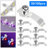 50/100pcs Mounting Brackets Clip Fixing Clips For 3528/5050/5630/3014 SMD LED Tube Tape Light Strip Clamp Brackets With Screws