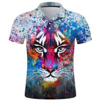 New 2023 2023 -3d NEW Rainbow Tiger Polo Shirt - Novelty, Collared *free Worldwide Shipping*(free Name Logo Custom) cheap