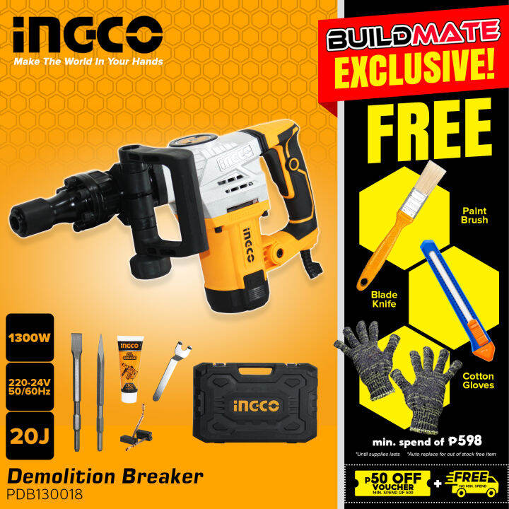 INGCO Demolition Hammer Chipping Hammer 1300W PDB130018 PDB13008