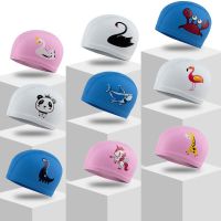 PVC High Elastic Swimming Caps Cartoon Animal Boys Girls Children Swimming Equipment Waterproof Breathable Swimming Hat Swim Caps