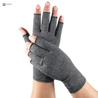 DGR Portable Fingerless Compression Gloves Unisex Winter Outdoor Cycling Gloves for Hiking Fishing Workout