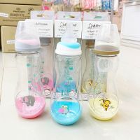 [1ขวด] ขวดนมเด็ก 8 ออนซ์ พร้อมจุกนม ซิลิโคน ทนความร้อนสูง 110 องศา Attoon Tritan Premium Feeding Bottle ; 1 bottle