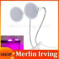 Merlin Irving Shop 400 Led Plant Flower Grow Light Bulb Lamp Dual Head Set Desk Clip Holder EU US for plants Veg Indoor Greenhouse hydroponics