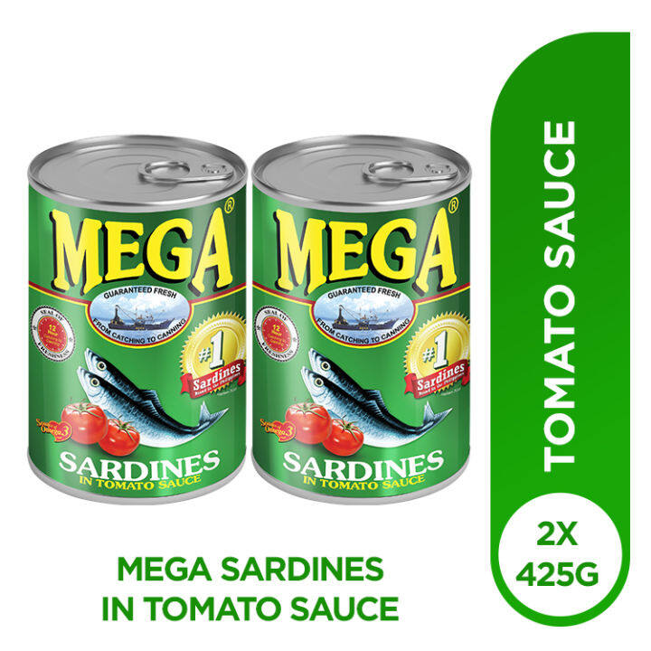 Mega Sardines In Tomato Sauce 425g Pack Of 2 Lazada Ph