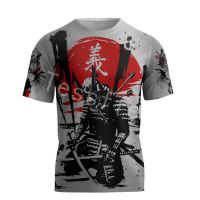 Japan Samurai Tattoo 3D All Over Printed Fashion Summer Harajuku T-shirt Unisex Top O-Neck Short Sleeve Styele-C22