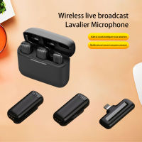 ไร้สายไมโครโฟน Lavalier Mic ลดเสียงรบกวนสัมภาษณ์ไร้สายการบันทึกโทรศัพท์มือถือสำหรับ iPhone Type C พร้อมกล่องชาร์จ