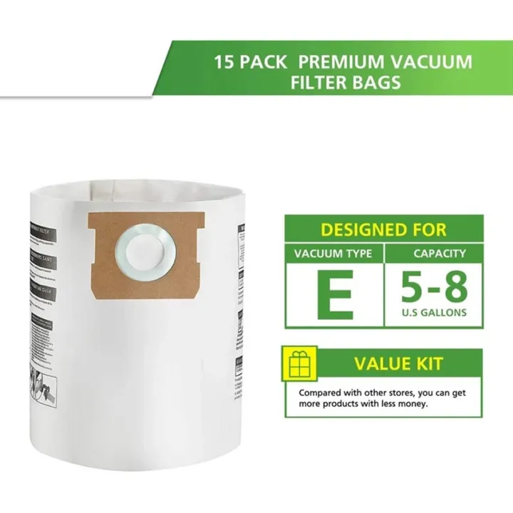 【factory outlet】 5PC Shopvac Collection Dust Bag 5 To 8 Gallon for Shop