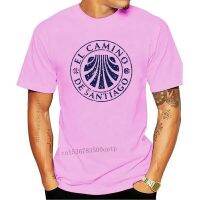 2022 Camino De Santiago T Shirt Grey With Blue Sello Stamp Santiago Pilgrimage