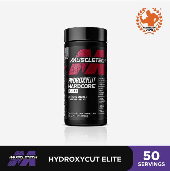 MuscleTech HYDROXYCUT HARDCORE ELITE (100 CAPS) FAT BURNER , PRE