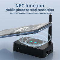 บลูทูธ5.1รับส่งสัญญาณสเตอริโอ NFC AUX 3.5มิลลิเมตรแจ็คอาร์ซีเอแฮนด์ฟรีไมค์ไร้สายเพลงอะแดปเตอร์เสียงระยะไกลสำหรับทีวี