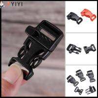 YIYI 2/4/8pcs 550 Paracords เครื่องมือฉุกเฉินโค้ง กลางแจ้ง Survival Whistle Buckles หัวเข็มขัดด้านข้าง สายคล้องข้อมือ อุปกรณ์เสริม Paracord