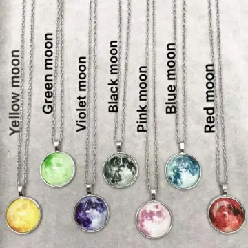 Necklace glow in deals the dark moon