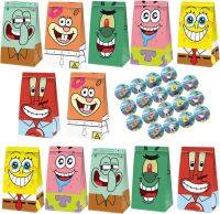 bjh☫❡☎  Sponge Theme Birthday Favor Decorations Games Favors for Paper Bays