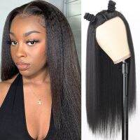 Yaki Straight Hair Synthetic Wig Female Long Kinky Afro Hair Wigs for Women Glueless Soft Black Color Kinky Straight Wig Hand Tool Parts Accessories