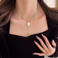 [COD] Real gold electroplated zircon letter H necklace autumn and winter ins high-end niche fashion sweater chain