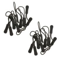 20x Anti-Slip Zipper Puller, Zipper, Zipper Extension Trailer, Practical and Robust for Back Pack, Jacket, Etc.- Black