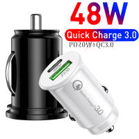 【Free-delivery】 C&amp;T e-Mart ประเภท C 48W รถ USB Charger สำหรับโทรศัพท์มือถือ USB Car Charger Quick Charge 4.0 QC4.0 QC3.0 QC 5A PD