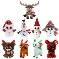 Beanie 15Cm น่ารักน่ารัก Gogen Gogen Kerst Rendieren Speelgoed Sneeuwpop Pluchen Speelgoed Soft Gevulde Doll Kinderaus Speelgoed Kerstcadeor Kinderen