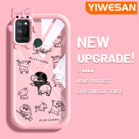 YIWESAN เคสสำหรับ Realme 7i C17 8 Pro 5 5i 5S 6i Narzo 10a 20a แบบเด็กผู้ชายสีสันสดใสป้องกันสัตว์ประหลาดน้อยเลนส์กล้องถ่ายรูปกันกระแทกเคสมือถือเคสใส