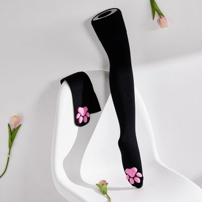 Gothic Lolita Thigh High Socks Women Harajuku Stockings Female Lingerie 3D Cat Claw Long Socks Sexy Compression Stockings Fall