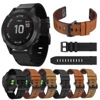 ❅♘ Skórzany pasek do zegarka Garmin Fenix 6/6X Pro 5/5X Plus 20mm 22mm 26mm szybkie odpinanie smartwatch z zegarkiem