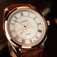 {Miracle Watch Store} คลาสสิกบุรุษธุรกิจนาฬิกาแบรนด์หรู YAZOLE ควอตซ์นาฬิกาผู้ชายส่องสว่างมือกีฬา M Ontre H Omme หนัง PU ชายนาฬิกา Xfcs