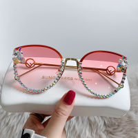 2022 Fashion Cat Eye Sunglasses Women nd Designer Luxury Diamond Sun Glasses Vintage Eyeglasses for Female Eyewear Shades