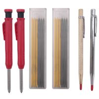 16 Pcs Carpenters Scribe Marking Kit, 2 Mechanical Carpenter Pencils,2 Tungsten Carbide Tip Scriber and 12 Refills