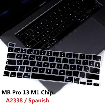 Soft Skin for Macbook Pro 13 2020 M1 Chip A2338 Spanish EU US Keyboard Cover Silicon for Macbook Pro 2020 Spanish Keyboard Film Keyboard Accessories