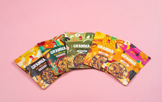 Combo 1 hộp 10 túi 5 vị granola túi tiện lợi ngũ cốc giảm cân và bánh ngói - ảnh sản phẩm 8