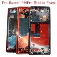 แผ่นแชสซีกรอบภาพ LCD ตรงกลางแผงหน้าปัด P30ปลอกหุ้มสำหรับ Huawei P30โปรโฟนโลหะชิ้นส่วนซ่อมกรอบกลาง