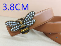 Manufacturers selling 6 color bee metal buckle belt men and women jeans crystal rhinestone luxury brand design bee 3.8CM belt