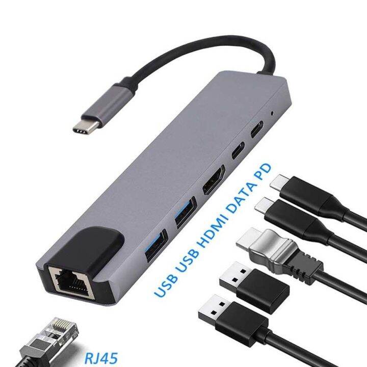 AKEII Multifunctional 100W PD Charging Adapter RJ45
