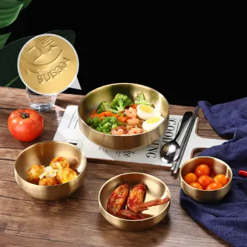 Heat Insulated Stainless Steel Bowl Mixing Bowl Double Layer Rice Bowls  Metal Ice Cream Soup Bowls for Kitchen Flatware