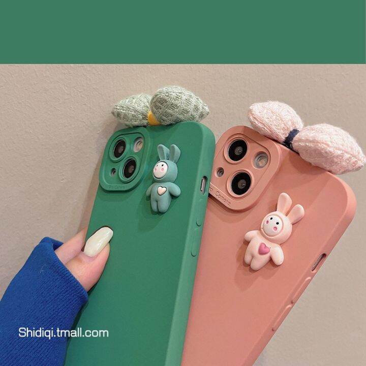 เคสโทรศัพท์-stereo-bunny-bowknot-สำหรับ-iphone13-12promax-แฟชั่นสีทึบซิลิโคนโทรศัพท์-soft-case-สำหรับ-iphone11-ผ้า-bowknot-case-สำหรับ-iphone-xs-xr-เคสโทรศัพท์-stereo-bunny-bowknot-สำหรับ-iphone8plus-