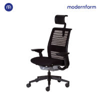 Modernform  เก้าอี้ Steelcase ergonomic รุ่น Think v2 (PP) พนักพิงสูง สีดำ  เก้าอี้เพื่อสุขภาพ เก้าอี้ผู้บริหาร เก้าอี้สำนักงาน เก้าอี้ทำงาน เก้าอี้ออฟฟิศ เก้าอี้แก้ปวดหลัง ปรันเอนได้ 4 ระดับ ปรับน้ำหนักตามผู้นั่งอัตโนมัติ พร้อมปรับความสูงได้