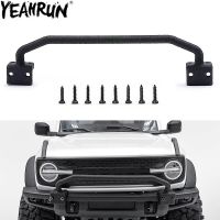 YEAHRUN กันชนหน้าคาร์บอนไฟเบอร์สำหรับ1/18 TRX4-M รถยนต์วิบาก RC Bronco อะไหล่อัพเกรด