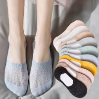 5 pairs Women Invisible Socks Mujer Non-slip Chaussette Ankle Low Female mesh Cotton Boat Socks No Show Breathable Calcetines Socks