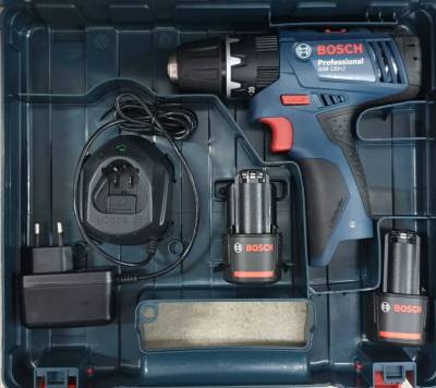 สว่านกระแทกไร้สาย 12V BOSCH GSB 120-Li พร้อมแบตเตอรี่ 2ก้อน (สินค้ารวมแวทแล้ว)