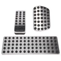 1 Set Silver Car Brake Pedal Pad Stainless Steel Car Accessories, for CLA GLA ML R W176 W245 W246 W251 W164 W166 X164 X166 C177 X156 AT