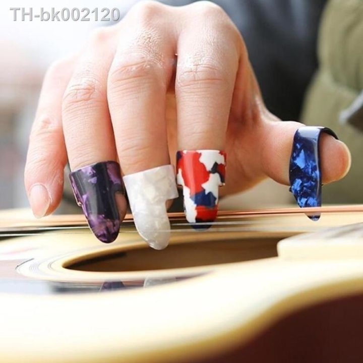 4pc-set-guitar-part-finger-picks-guitar-picks-pickup-guitar-bass-fingerstyle-thumb-plectrums-pick-plectrum-guitar-strap-accessor