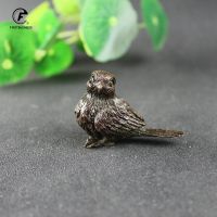 Small Sparrow Statue Metal Brass Tea Pet Table Ornament Home Decoration Accessories Retro Bird Animal Figurines Miniatures Craft