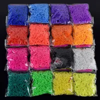 300pcs Hot Diy Toys Rubber Bands Bracelet For Kids Or Hair Rubber Loom Bands Refill Rubber Band Make Woven Bracelet DIY Gift Cleaning Tools