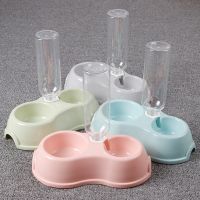 Double Automatic Pet Dog Cats Puppy Automatic Water Dispenser Drink Bottle Food Bowl Feeder Drinker Dispenser Supplies